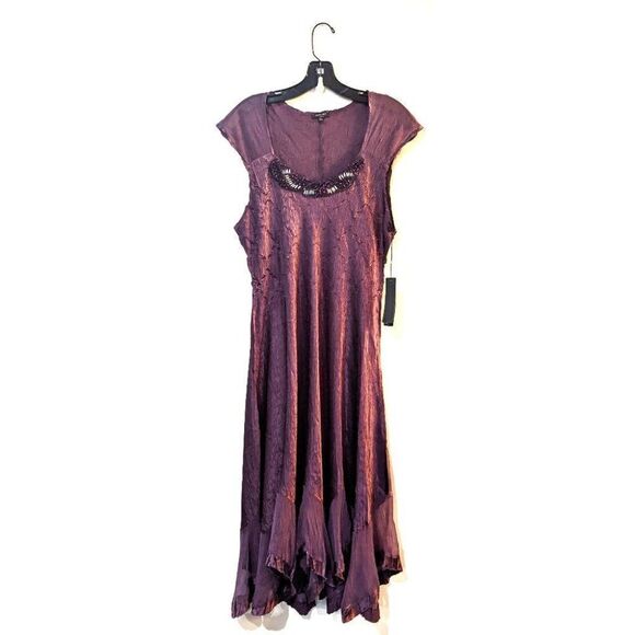 Nwt Komarov | Charmeuse Occasion Dress in Aubergine - Picture 2 of 9
